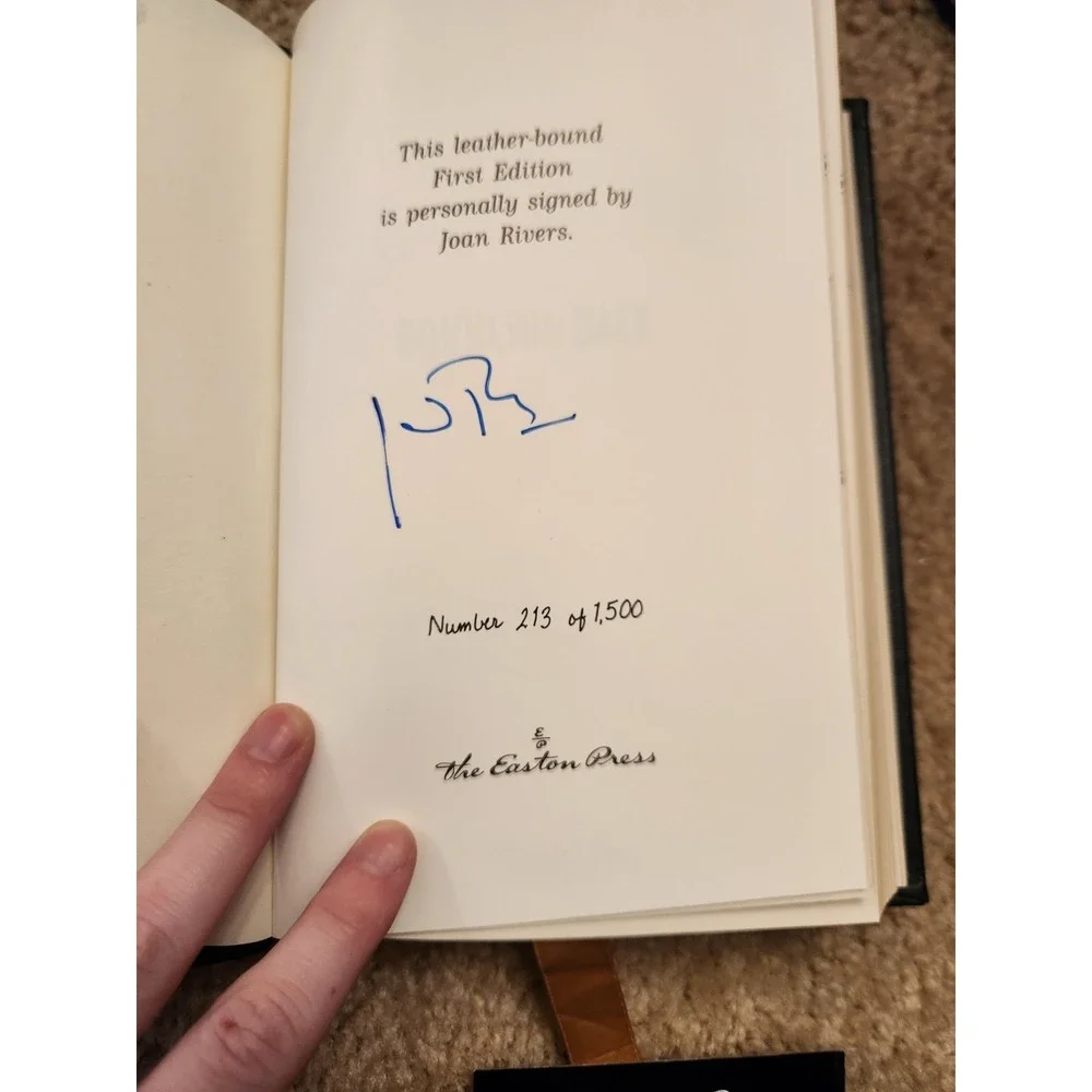 1997 NEW Bouncing Back Joan Rivers SIGNED FIRST EDITION LEATHER Easton Press COA